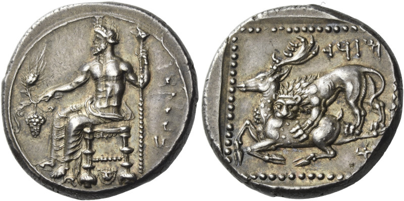 Tarsus. Mazaius satrap, 361 – 334 
Stater 361-344, AR 10.86 g. blrtz in Aramaic...