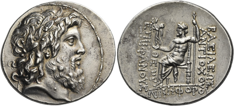 Antiochus IV Epiphanes, 175 – 164. 
Tetradrachm, Antiochia on the Orontes circa...