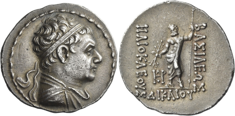 Heliocles I, circa 145 – 130. 
Tetradrachm, Pushkalavati circa 145-130, AR 16.9...