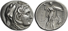 Ptolemaic Kings of Egypt, Ptolemy I as satrap, 323 – 305/4. 
Tetradrachm in the name of Alexander III, Alexandria circa 310-309, AR 16.63 g. Diademed...