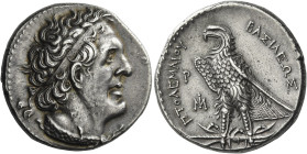 Ptolemy I Soter as king, 305–285. 
Tetradrachm, Alexandria circa 294-285, AR 14.21 g. Diademed head r., with aegis around neck. Rev. ΒΑΣΙΛΕΩΣ – ΠΤΟΛΕ...