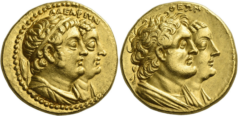 Ptolemy II Philadelphos, 285 – 246. 
Octodrachm, Alexandria after 265, AV 27.75...