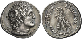 Ptolemy VI Philometor, 180 – 145. 
Tetradrachm, Alexandria circa 180-145, AR 14.04 g. Diademed bust of Ptolemy I r., with aegis. Rev. BAΣIΛEΩΣ – ΠTOΛ...