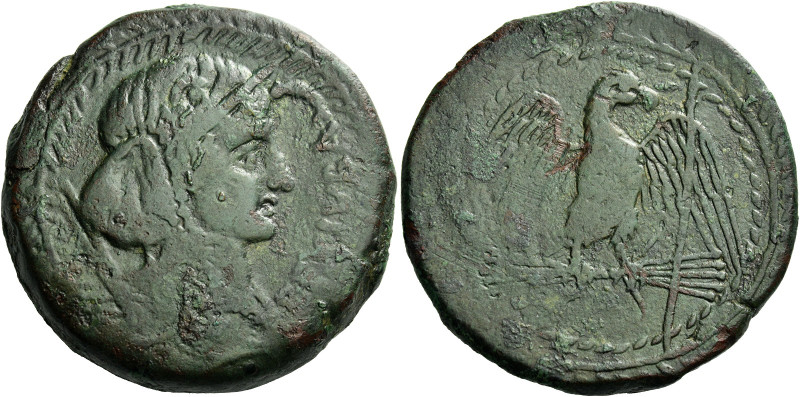 Kings of Mauretania, Juba II, 25 BC – AD 23. 
Bronze, Caesarea circa 25 BC-AD 2...