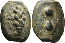 Uncertain mint of Central Italy. 
Sextans mid 3rd century BC, Æ 26.25 g. Club upright. Rev. Two pellets. Haeberlin pl. 81, 36-41. Sydenham Aes Grave ...