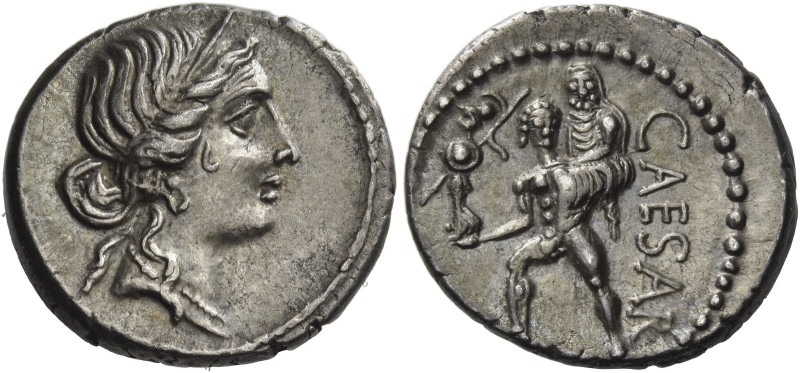 C. Iulius Caesar. 
Denarius, Asia 48-47, AR 3.89 g. Diademed head of Venus r. R...