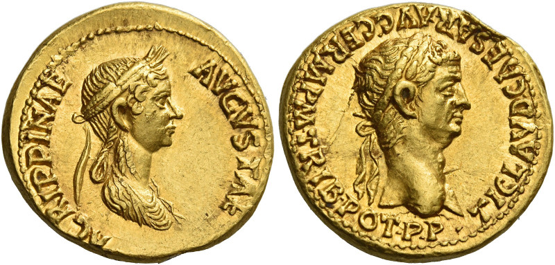 Claudius augustus, 41 – 54. 
Aureus circa 50-54, AV 7.72 g. TI CLAVD CAESAR AVG...