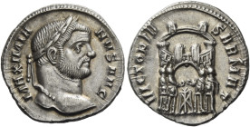Maximian Herculius first reign, 286 – 305. 
Argenteus, Ticinum circa 294, AR 20 mm, 3.09 g. MAXIMIA – NVS AVG Laureate head r. Rev. VICTORIA – SARMAT...