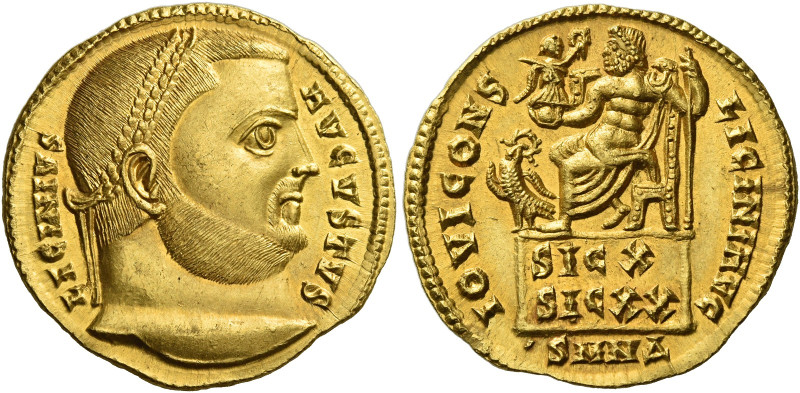 Licinius I, 308 – 324. 
Aureus, Nicomedia 317, AV 5.24 g. LICINIVS – AVGVSTVS L...