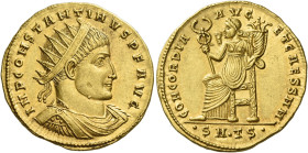 Constantine I, 307 – 337. 
Medallion of 2 solidi, Thessalonica circa 317, AV 9.08 g. IMP CONSTANTINVS P F AVG Radiate, draped and cuirassed bust r. R...