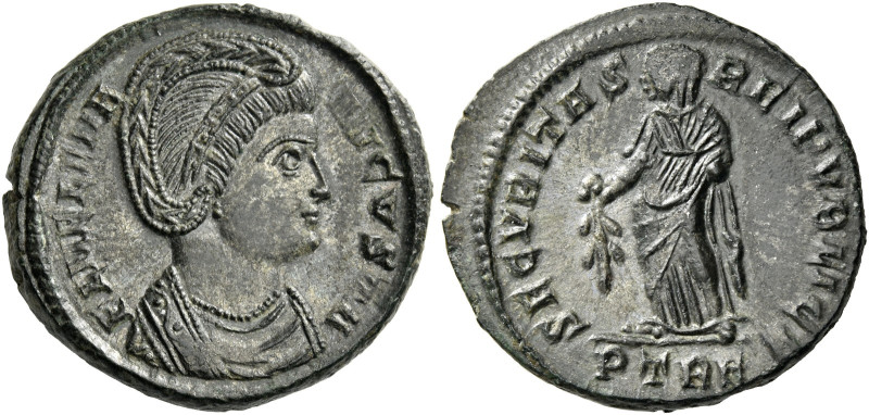 Helena, mother of Constantine I. 
Follis, Treveri 327-328, Æ 3.02 g. FL HELENA ...