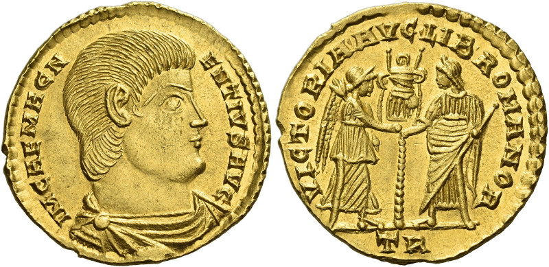 Magnentius augustus, 350 – 353. 
Solidus, Treveri January-February 350, AV 4.54...