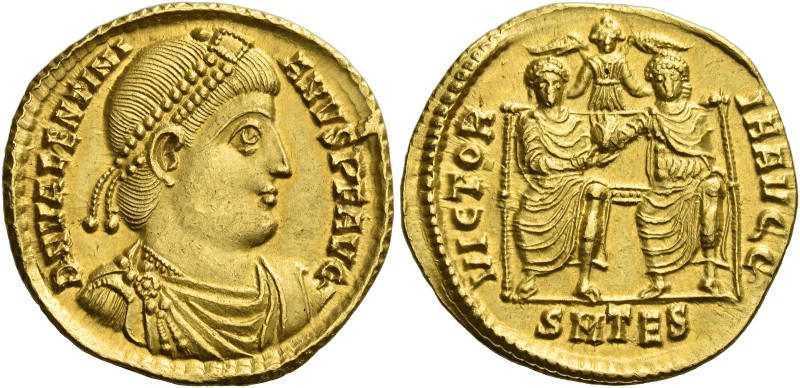 Valentinian I, 364 – 375. 
Solidus, Thessalonica 364-367, AV 4.39 g. D N VALENT...