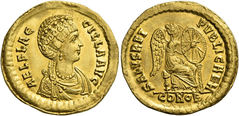 Aelia Flaccilla, wife of Theodosius I. 
Solidus, Constantinopolis 383-388, AV 4...