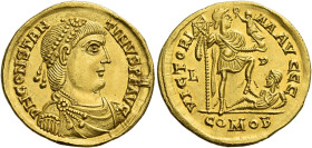 Constantinus III, 407 – 411. 
Solidus, Lugdunum 408-409, AV 4.47 g. D N CONSTANTINVS P F AVG Diademed, draped and cuirassed bust r. Rev. VICTORIA AAV...