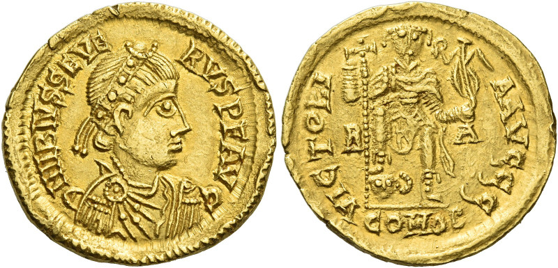 The Visigoths. 
Pseudo-Imperial coinage. In the name of Libius Severus, 461-465...