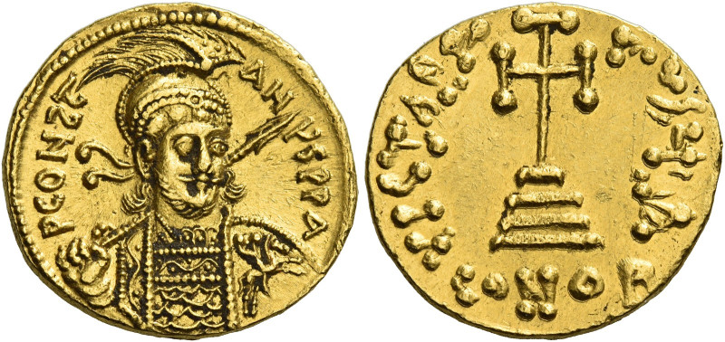 Constantine IV, 668 – 685. 
Solidus, Constantinople 681-685, AV 4.44 g. P CONST...