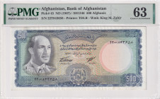 Afghanistan, 500 Afghanis, 1967, UNC, p45
PMG 63
Estimate: USD 60-120