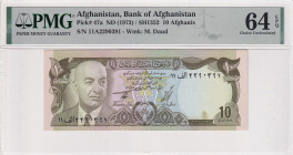 Afghanistan, 10 Afghanis, 1973, UNC, p47a
PMG 64 EPQ
Estimate: USD 30-60