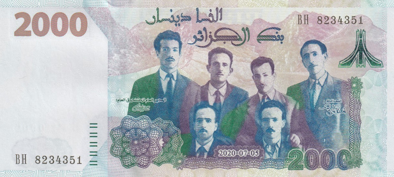 Algeria, 2.000 Dinars, 2020, UNC, p147
Commemorative banknote
Estimate: USD 20...