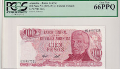 Argentina, 100 Pesos, 1976/1978, UNC, p302b
PMG 66 PPQ
Estimate: USD 20-40