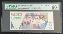 Aruba, 500 Florin, 2003, UNC, p20s, SPECIMEN
PMG 66 EPQ
Estimate: USD 1.250-2.500