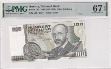 Austria, 100 Schilling, 1985, UNC, p150
PMG 67, High condition
Estimate: USD 30-60