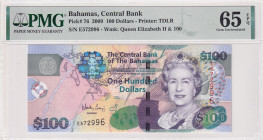 Bahamas, 100 Dollars, 2009, UNC, p76
PMG 65 EPQ, Queen Elizabeth II Portrait, Color Trial Specimen
Estimate: USD 175-350