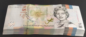 Bahamas, 1/2 Dollar, 2019, UNC, p76Aa, BUNDLE
(Total 100 Banknotes)
Estimate: USD 25-50