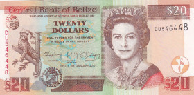 Belize, 20 Dollars, 2017, UNC, p69f
Queen Elizabeth II Portrait
Estimate: USD 25-50