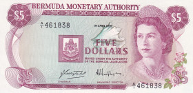 Bermuda, 5 Dollars, 1978, AUNC, p29a
Queen Elizabeth II Portrait
Estimate: USD 30-60