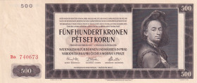 Bohemia and Moravia, 500 Korun, 1942, UNC, p12a
Estimate: USD 30-60