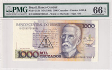 Brazil, 1.000 Cruzados, 1988, UNC, p213b
PMG 66 EPQ
Estimate: USD 20-40