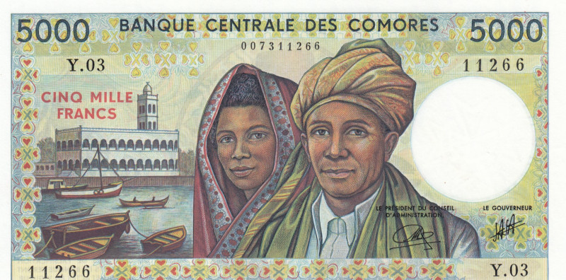 Comoros, 5.000 Francs, 1984, UNC, p12b
Estimate: USD 100-200