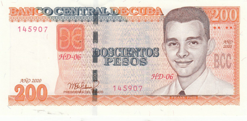 Cuba, 200 Pesos, 2020, UNC, p130
Estimate: USD 30-60