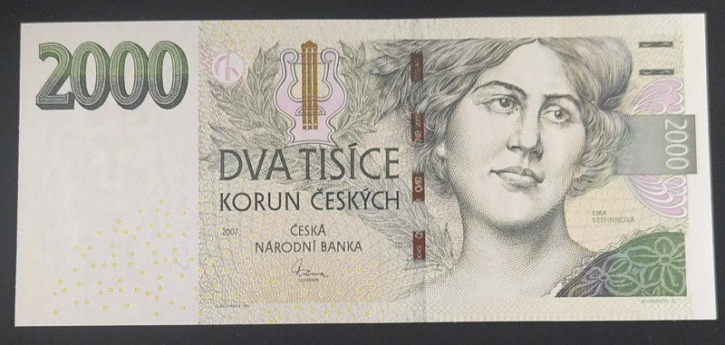 Czech Republic, 2.000 Korun, 2007, UNC, p26
Estimate: USD 100-200