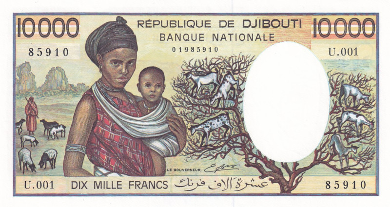 Djibouti, 10.000 Francs, 1984/1999, UNC, p39b
Estimate: USD 100-200