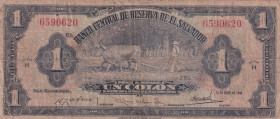 El Salvador, 1 Colon, 1948, FINE, p83a
Estimate: USD 60-120