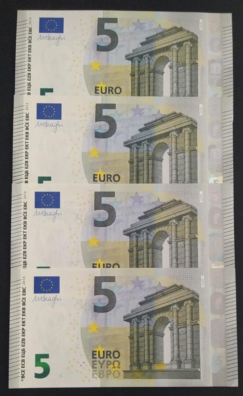 European Union, 5 Euro, 2013, UNC, p20z, (Total 4 banknotes)
Belgium
Estimate:...