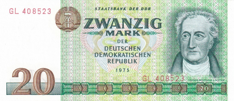 Germany - Democratic Republic, 20 Mark, 1975, UNC, p29a
Estimate: USD 20-40