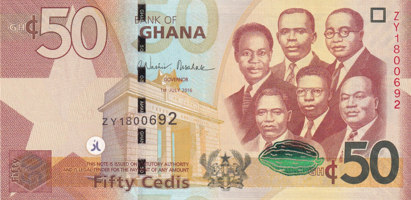 Ghana, 50 Cedis, 2016, UNC, p42d
Estimate: USD 20-40