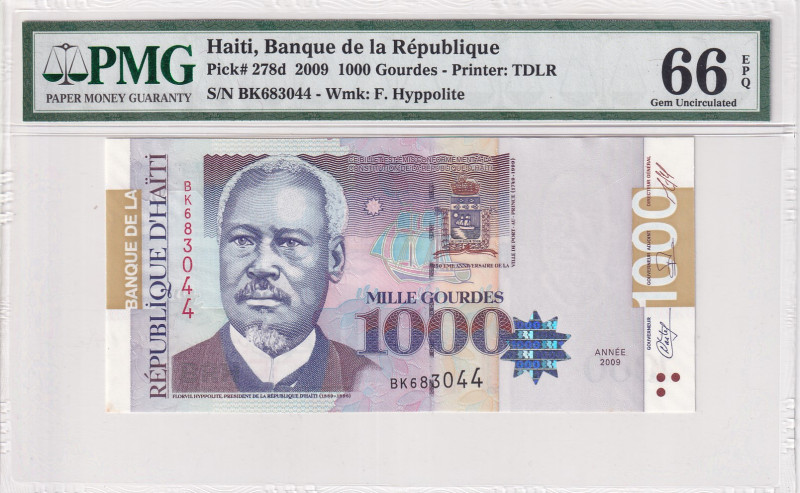 Haiti, 1.000 Gourdes, 2009, UNC, p278d
PMG 66 EPQ
Estimate: USD 60-120