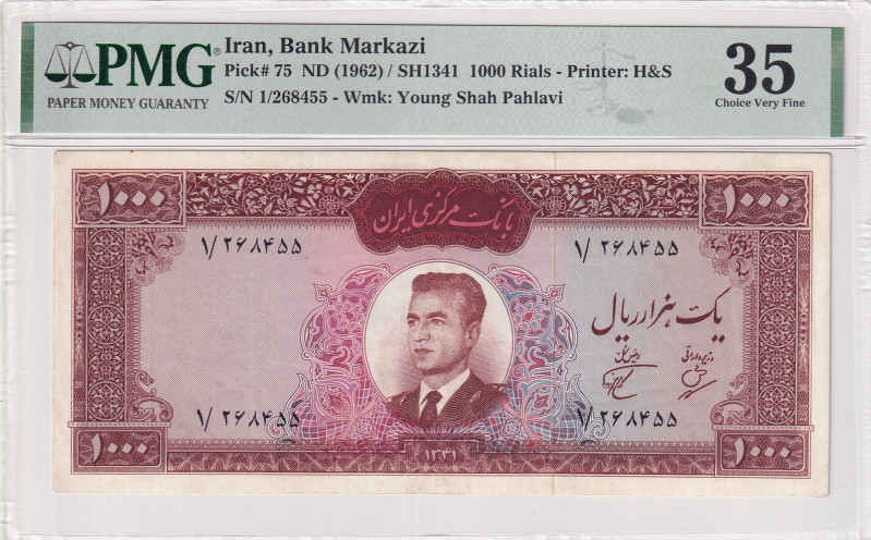 Iran, 1.000 Rials, 1962, VF, p75
PMG 35
Estimate: USD 50-100