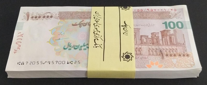 Iran, 1.000.000 Rials, 2008, UNC, p154A, BUNDLE
(Total 100 Banknotes), Iran Che...