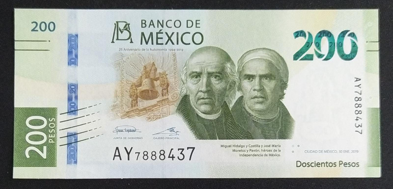 Mexico, 200 Pesos, 2019, UNC, p131
Commemorative banknote
Estimate: USD 20-40