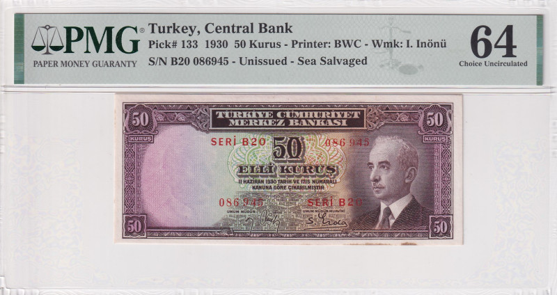 Turkey, 50 Kuruş, 1930, UNC, p133, 2.Emission
PMG 64
Estimate: USD 150-300