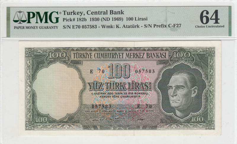 Turkey, 100 Lira, 1969, UNC, p182b, 5.Emission
PMG 64
Estimate: USD 125-250