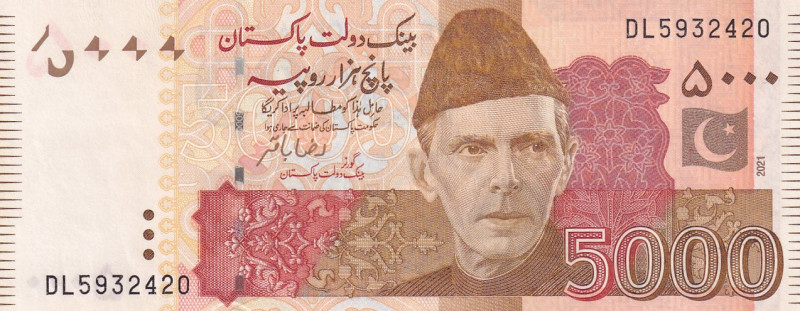 Pakistan, 5.000 Rupees, 2021, UNC, p51
Estimate: USD 40-80