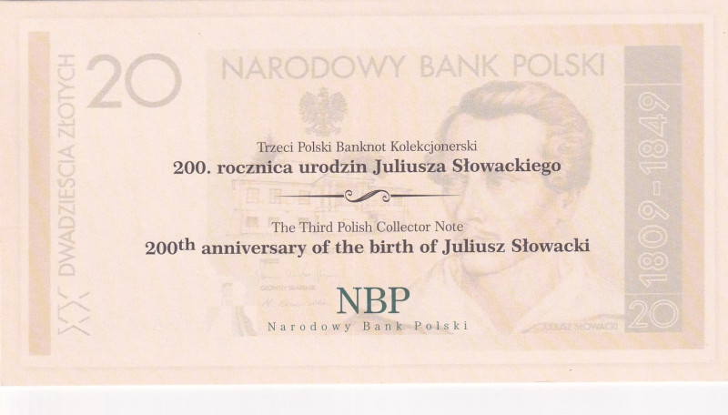 Poland, 20 Zlotych, 2009, UNC, p180, FOLDER
Commemorative banknote
Estimate: U...