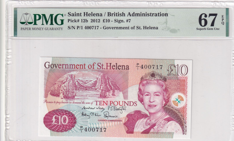 Saint Helena, 10 Pounds, 2021, UNC, p12b
PMG 67 EPQ, High condition , Queen Eli...